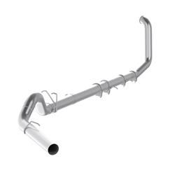 Exhaust System, SLM Series, Turbo-Back, 409 Stainless Steel, Passenger Side Exit, Natural, Ford, 7.3L, Kit