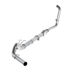 Exhaust Systems 5" Turbo Back (Stock Cat), Single Side Exit, AL F-250/350 6.0L, EC/CC