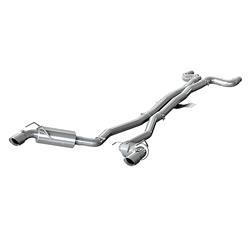 Exhaust System, XP Series, Cat-Back, 409 Stainless Steel, Split Rear Exit, Natural, Polished Tip, Chevy, 6.2L, Kit