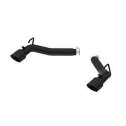 Exhaust System, Black Series, Rear Axle-Back, Steel, Split Rear Exit, Aluminized/Black, Black Tip, Chevy, 3.6L, Kit