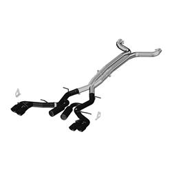 Exhaust System, Black Series, Cat-Back, Steel, Split Rear Exit, Aluminized/Black, Black Tip, Chevy, 6.2L, Kit