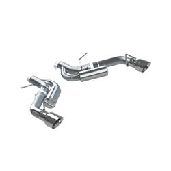 Exhaust System, XP Series, Rear Axle-Back, 409 Stainless Steel, Split Rear Exit, Natural, Polished Tip, Chevrolet, Kit