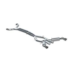 Exhaust System, XP Series, Cat-Back, 409 Stainless Steel, Split Rear Exit, Natural, Polished Tip, Chevrolet, Kit