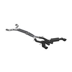 Exhaust System, Black Series, Cat-Back, Steel, Split Rear Exit, Aluminized/Black, Black Tip, Chevrolet, Kit