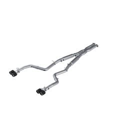 Exhaust System, Pro Series, Cat-Back, 304 Stainless Steel, Split Rear Exit, Natural, Carbon Fiber Tip, Dodge, Challenger, Kit