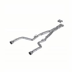 Exhaust system, Aluminized Steel, 3 in. Cat-Back, Dual Rear, Street Profile, with Dual Polished Tips, Kit