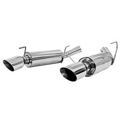 Exhaust System, Pro Series, Rear Axle-Back, 304 Stainless Steel, Split Rear Exit, Natural, Polished Tip, Ford, Kit