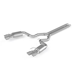 Exhaust System, Pro Series, Cat-Back, 304 Stainless Steel, Split Rear Exit, Natural, Polished Tip, Kit