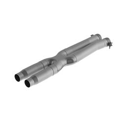 Exhaust Crossover Pipe, 3 in. Resonator Delete, T409 Stainless Steel, Mustang GT350 2015-20, Each