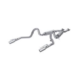 Exhaust System, Armor Lite, Cat-Back, Street Profile, 2.50 in., Dual Split Rear, Aluminized Steel, Dual 3.50 in. Polished Stainless Tips, Ford, Kit