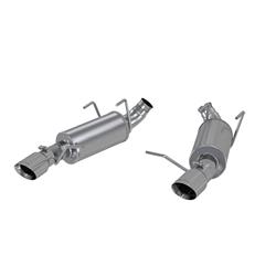 Exhaust System, XP Series, Rear Axle-Back, 409 Stainless Steel, Split Rear Exit, Natural, Polished Tip, Ford, Kit