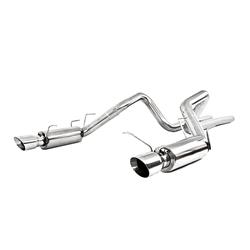 Exhaust System, Pro Series, Cat-Back, 304 Stainless Steel, Split Rear Exit, Natural, Polished Tip, Ford, 5.4L, Kit