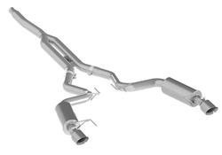 Exhaust System, XP Series, Cat-Back, 409 Stainless Steel, Split Rear Exit, Natural, Polished Tip, Ford, 2.3L, Kit