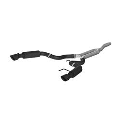 Exhaust System, Black Series, Cat-Back, Steel, Split Rear Exit, Aluminized/Black, Black Tip, Ford, 2.3L, Kit