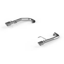 Exhaust System, Pro Series, Rear Axle-Back, 304 Stainless Steel, Split Rear Exit, Natural, Polished Tip, Ford, 5.0L, Kit