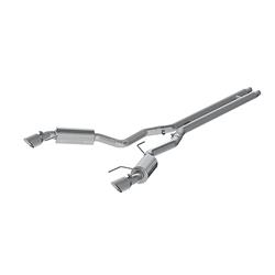 Exhaust System, XP Series, Cat-Back, 409 Stainless Steel, Split Rear Exit, Natural, Polished Tip, Ford, Street Kit, Kit