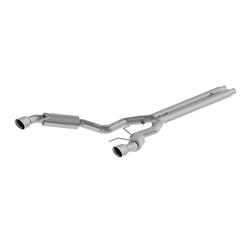 Exhaust System, XP Series, Cat-Back, 409 Stainless Steel, Split Rear Exit, Natural, Polished Tip, Ford, Race Kit, Kit