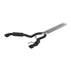 Exhaust System, Black Series, Cat-Back, Steel, Split Rear Exit, Aluminized/Black, Black Tip, Ford, Race Kit, Kit