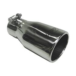 Exhaust Tip, Stainless, Oval, 2.5 in. inlet, 3.75 in. Outlet, 7.06 in. Length, Each