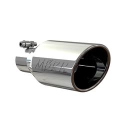 Exhaust Tip, Stainless, Polished Rolled Edge, Slant, Each
