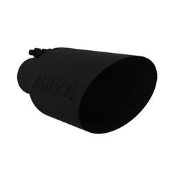 Exhaust Tip, Stainless,Black, Slant, Each