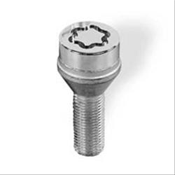 Lug Bolts, Steel, Chrome, 12mm x 1.50 RH, 1.000 in. Thread Length, Conical Seat, Set of 4