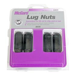 Lug Nuts, Conical Seat, Duplex, Steel, Black Anodized, 14mm x 2.00 RH, Set of 4