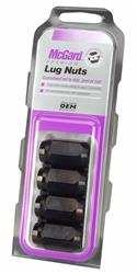 Lug Nuts, Standard Head, Conical Seat, Standard, Steel, Black Chrome, 12mm x 1.50 RH Thread Size, Set of 4