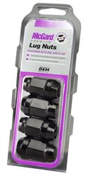 Lug Nuts, Standard Head, Conical Seat, Bulge, Steel, Black Chrome, 14mm x 1.50 RH Thread Size, Set of 4