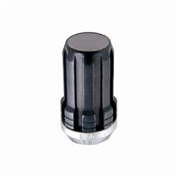 Lug Nuts, Spline Drive, Locking, Conical Seat, Standard, Steel, Black Chrome, 14mm x 1.50 RH Thread Size, Set of 4