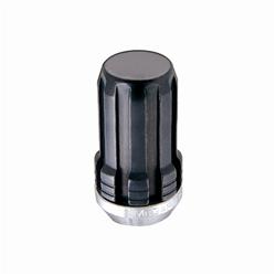 Lug Nuts, Spline Drive, Conical Seat, Tuner Standard, 1/2 in. x 20 RH, Black Chrome, Set of 4