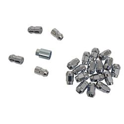 Lug Nuts, Installation, Locking, Standard Head, Conical Seat, Bulge, Steel, Chrome, 1/2-20 RH in. Thread Size, Set of 20