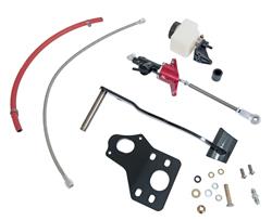 Clutch Master Cylinder, Firewall Kit, Adjustable, Cast Aluminum, Black, Chevy, Kit