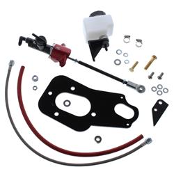 Clutch Master Cylinder, Firewall Kit Only, Hydraulic, Cast Aluminum, Black, Chevy, Kit