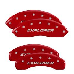 Disc Brake Caliper Cover, Set of 4: Red finish, Explorer (2012-Up)