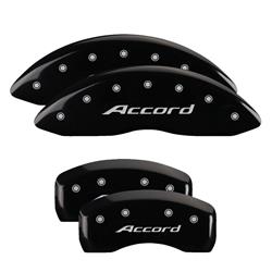 Brake Caliper Covers, Engraved Front: Accord - Engraved Rear: Accord, Black powder coat finish, silver charact