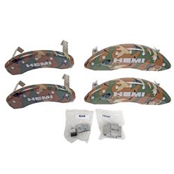 Brake Caliper Covers, Aluminum, Forest Camouflage, Hemi Logo, Ram, Set of 4