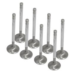 Valves, Exhaust, Stainless Steel, 1.600 in. Diameter, .341 in. Stem, 4.910 in. Length, Chevy, Set of 8