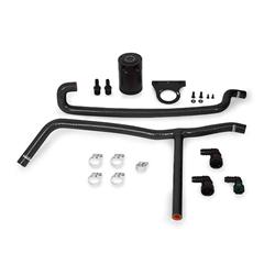 Oil Catch Can, Baffled, Dual, Aluminum, Black Anodized, Black Silicone Hoses, Chevy, Camaro, 2.0 Turbo, Kit