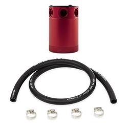 Oil Catch Can, Mishimoto Universal Compact Baffled Oil Catch Can Kit, 3-Port, Red