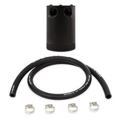 Oil Catch Can, Mishimoto Universal Compact Baffled Oil Catch Can Kit, 2-Port, Black