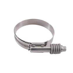 Hose Clamp, Tension Worm Gear, Stainless Steel, Natural, 1.260 - 2.130 in., Each