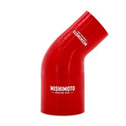 Silicone Reducer Coupler, 45 Degree, 3.5" to 4", Red