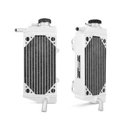 Radiator, Mishimoto X-Braced, Downflow, Natural, Aluminum, Left Side, for use on Honda®, Each