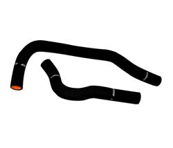 Radiator Hoses, Upper, Lower, Silicone, Black, for use on Honda®, Kit