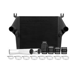 Intercooler, Aluminum, Black, 3.50 in. Inlet, 3.50 in. Outlet, Slip Fit, Dodge, 6.7L, Cummins Diesel, Kit