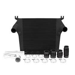 Intercooler, Aluminum, Black, 3.50 in. Inlet, 3.50 in. Outlet, Slip Fit, Dodge, Ram, 6.7L Diesel, Kit