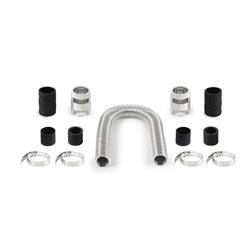 Radiator Hose, Flexible Hose, Stainless Steel Hose, Aluminum Ends, 24 in. Length, Chrome, Kit