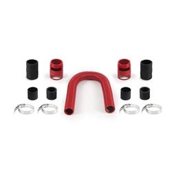 Radiator Hose, Flexible Hose, Stainless Steel Hose, Aluminum Ends, 24 in. Length, Red, Kit