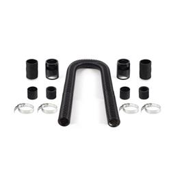 Radiator Hose, Flexible Hose, Stainless Steel Hose, Aluminum Ends, 36 in. Length, Black, Kit